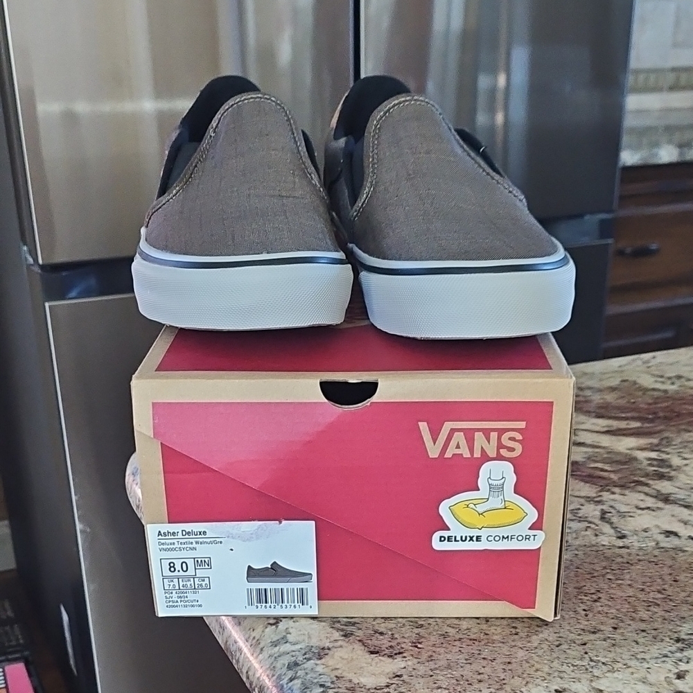 Vans Asher Deluxe Walnut Slip-Ons